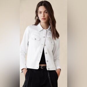 H&M White Denim Jacket Women’s XS NWT Brand New Orig $29.99
